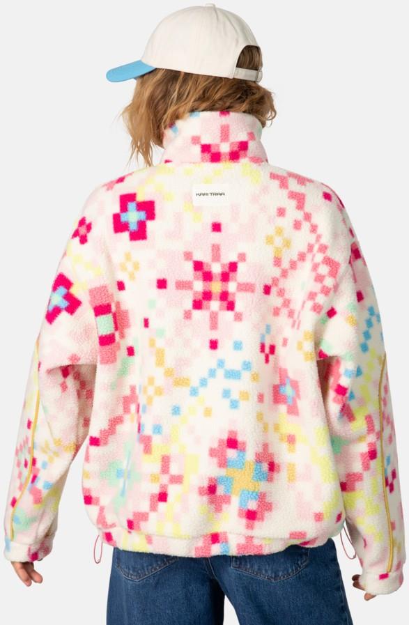 Holli Fleece Jacket - Womens - bwhite pixel 1