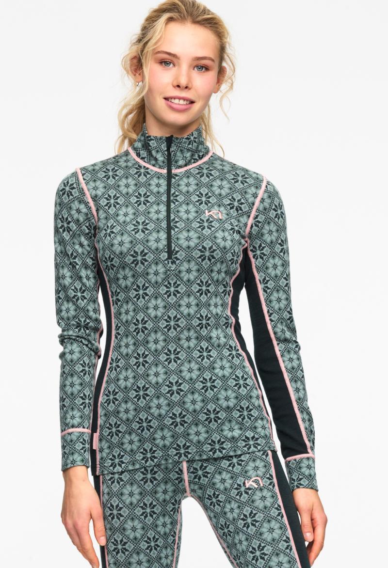 Rose Half Zip Baselayer Top - Womens - Murk 3