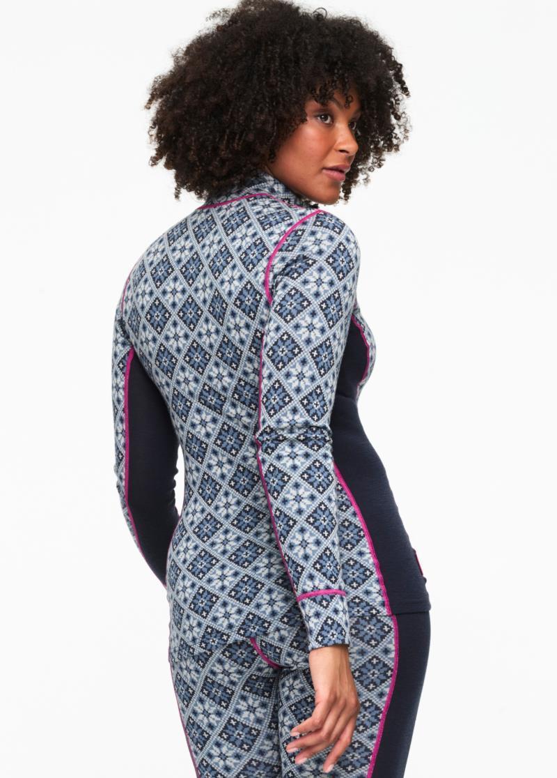 Rose Half Zip Baselayer Top - Womens - Royal 4