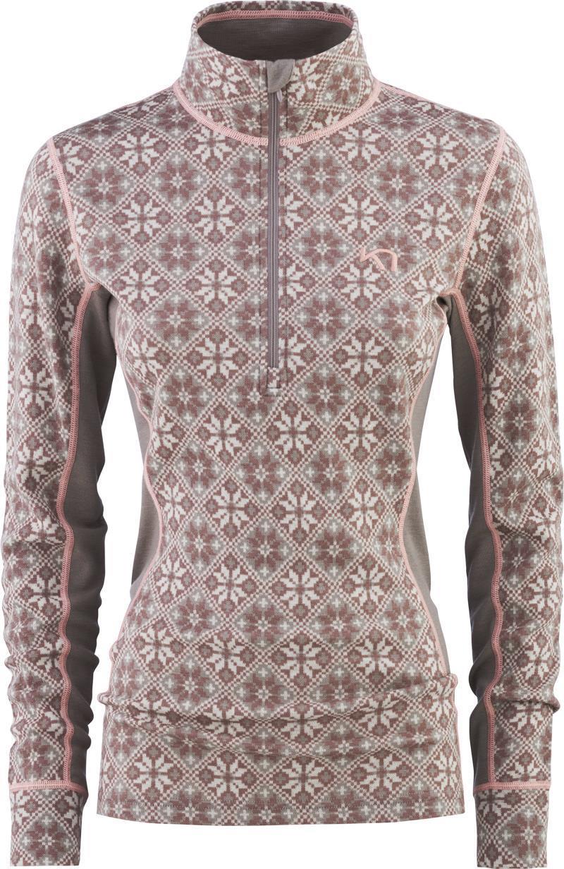 Rose Half Zip Baselayer Top - Womens - Taupe 1