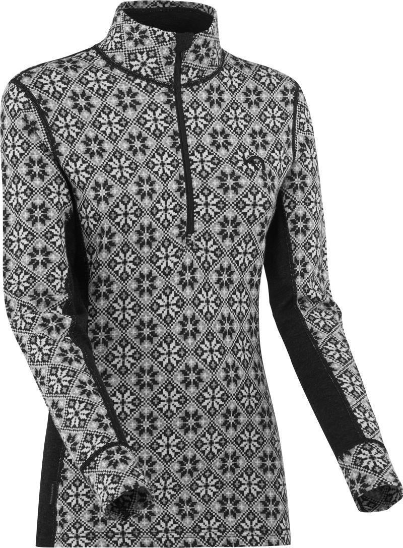 Rose Half Zip Baselayer Top - Womens - black 1