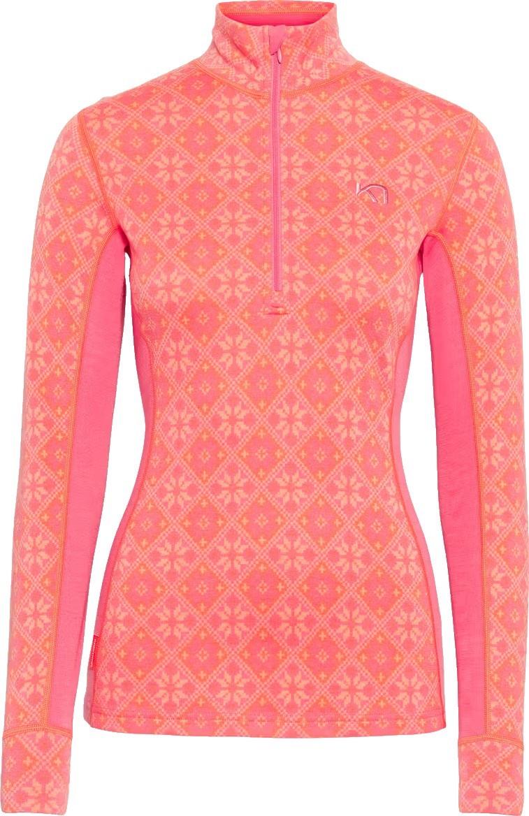 Rose Half Zip Top - Womens - bubblegum 1