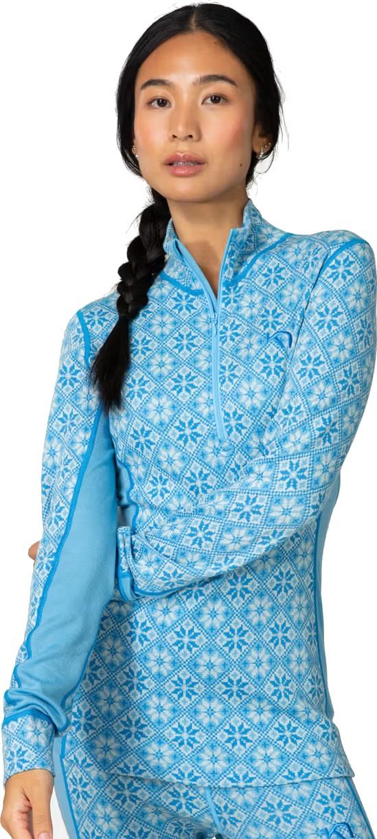 Rose Half Zip Top - Womens - ocean 1