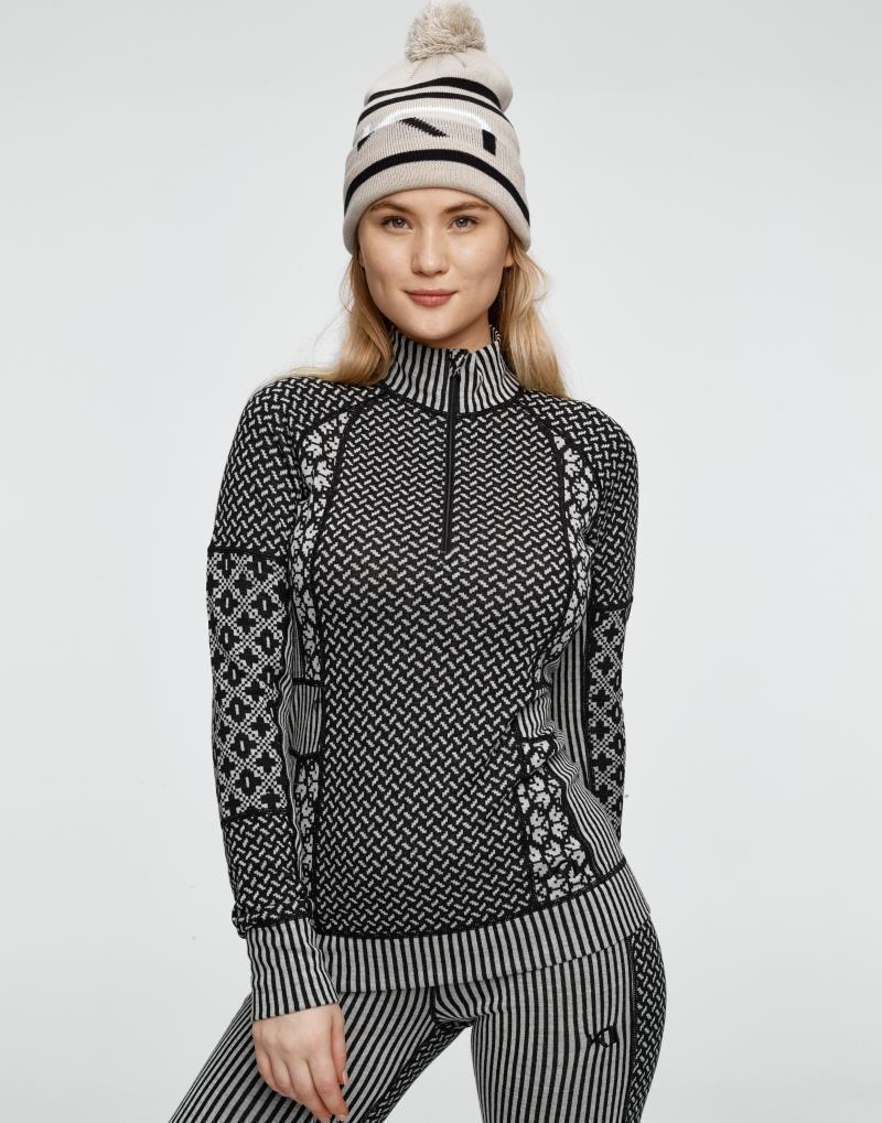 Smekker Half Zip Baselayer - Womens - Black 3