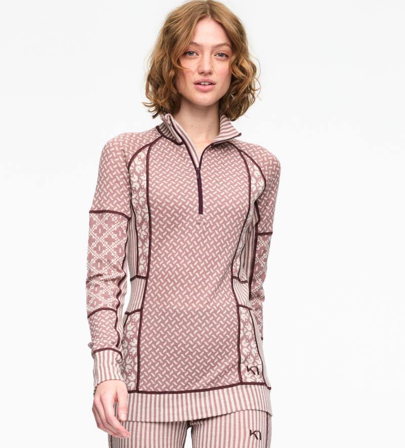 Smekker Half Zip Baselayer - Womens - Taupe 3