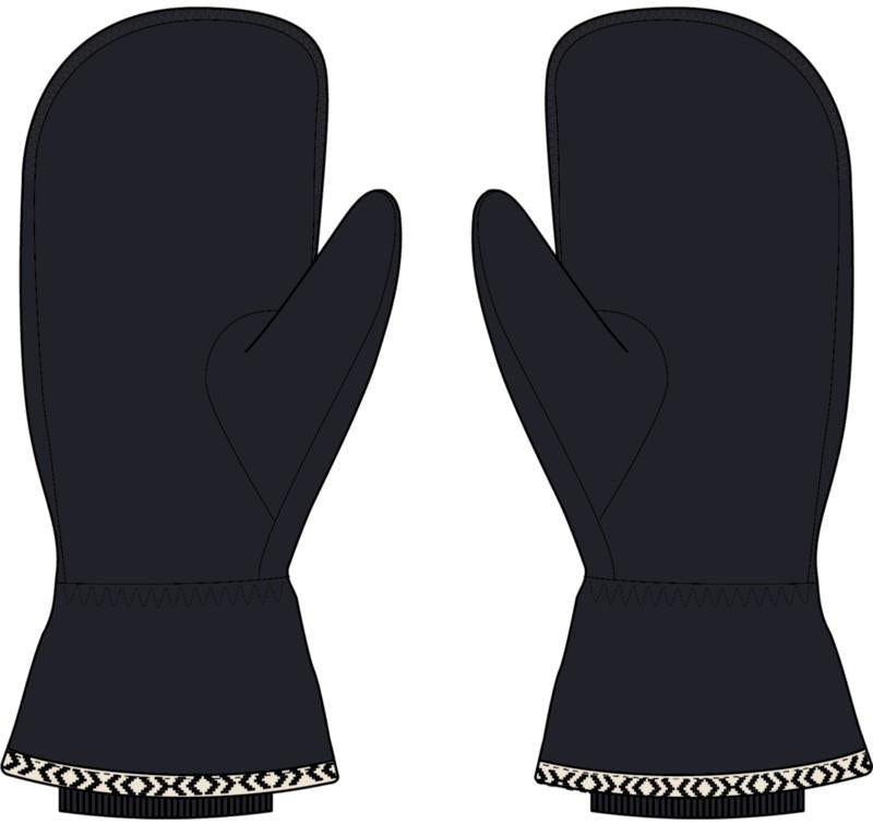 Stine MIttens - Womens - black 1
