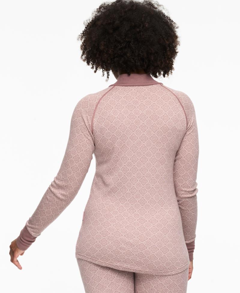 Voss Cashmere Mix Half Zip - Womens - Taupe 4