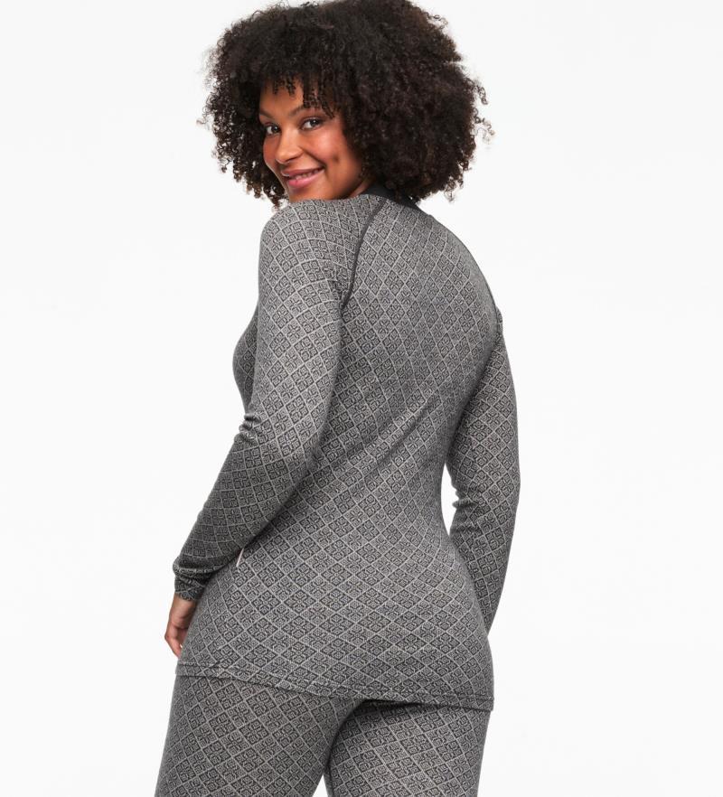 Voss Cashmere Mix LS - Womens - DGrey 4