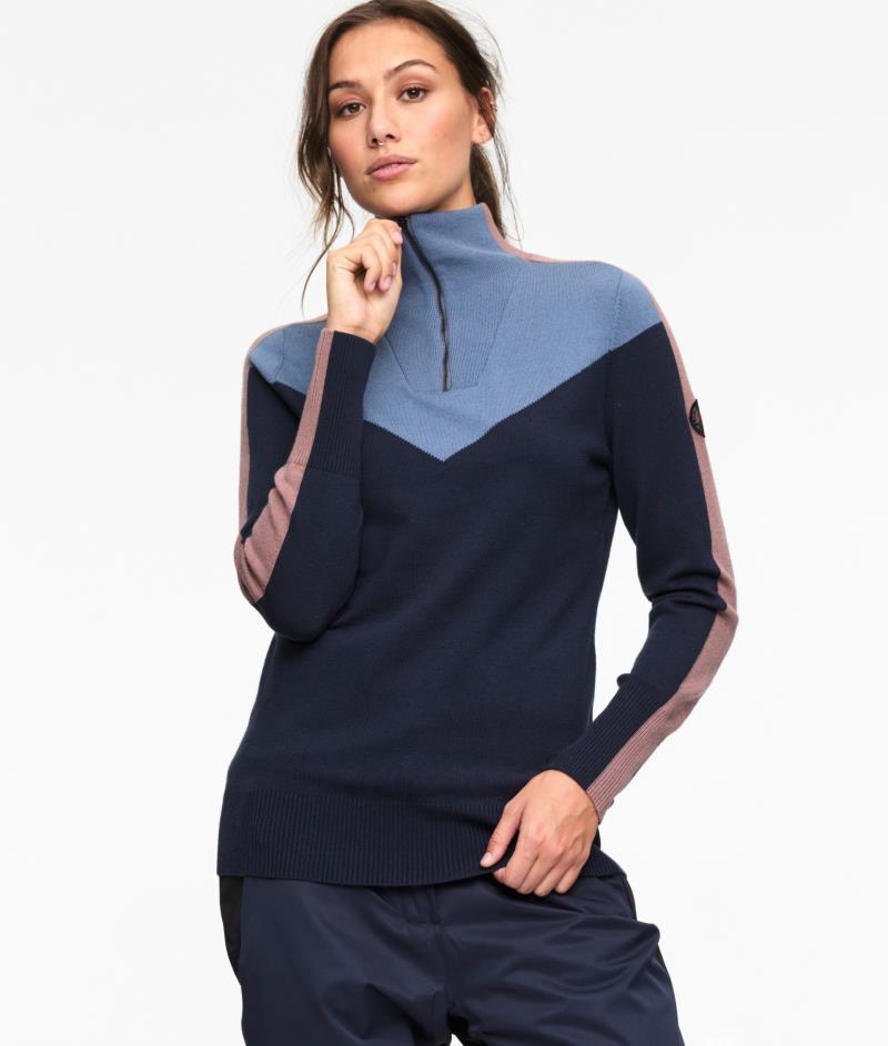 Voss Knit Half Zip - Womens - Royal 3