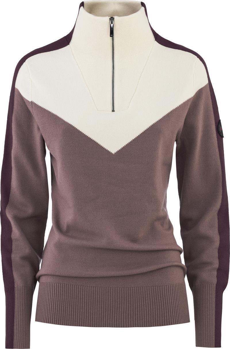 Voss Knit Half Zip - Womens - Taupe 1