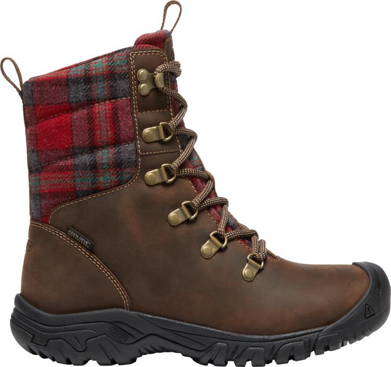 Greta Boot WP - Womens - dark brown / red plaid 1