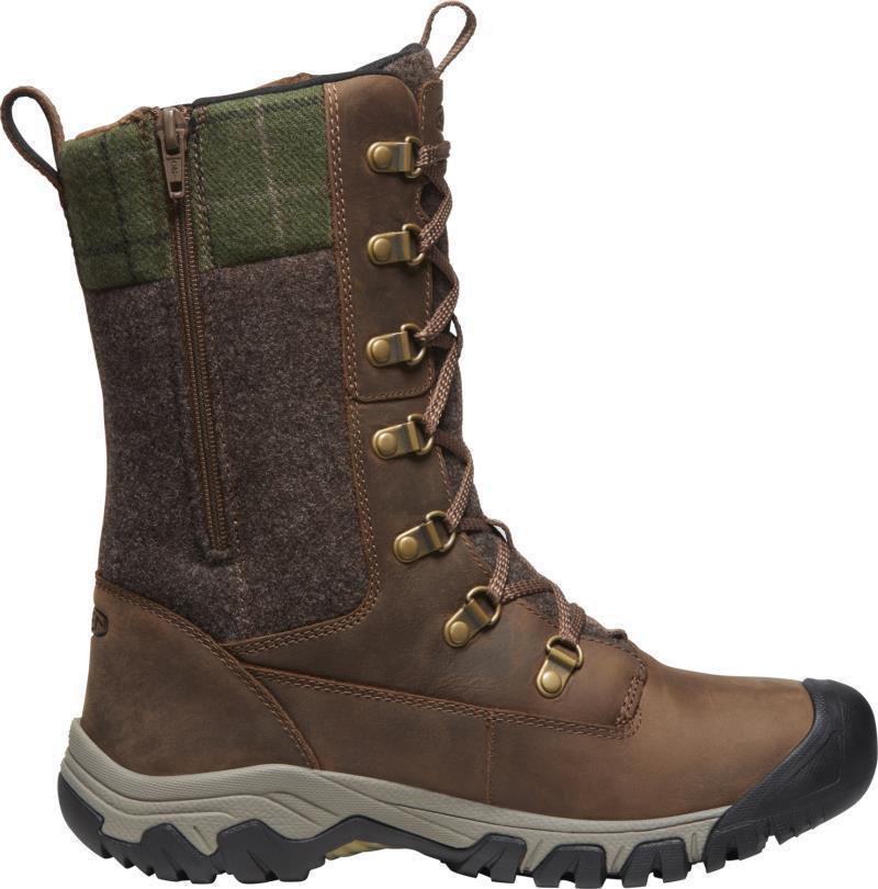 Greta Tall Boot WP - Womens - Dark Earth / Green Plaid 2