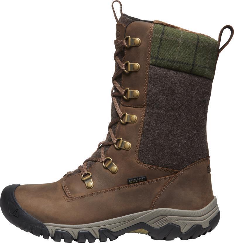 Greta Tall Boot WP - Womens - Dark Earth / Green Plaid 5