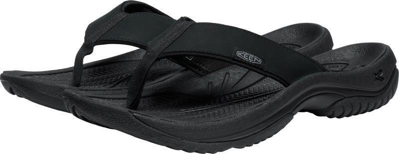 Kona Leather Flip Flip - Mens - black / steel grey 1