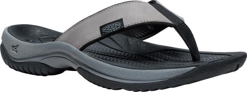 Kona Leather Flip Flip - Mens - steel grey / black 1