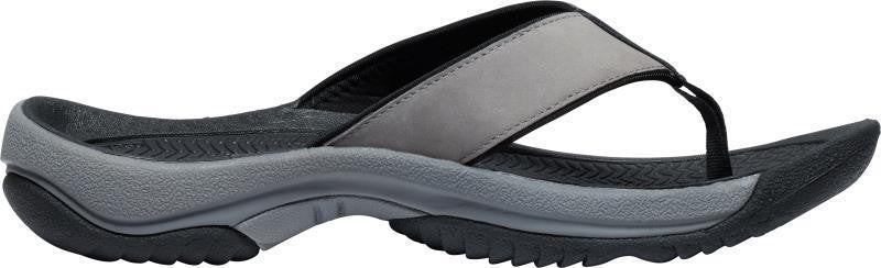 Kona Leather Flip Flip - Mens - steel grey / black 1