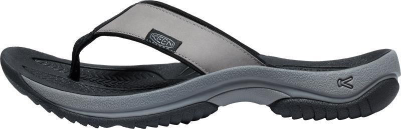 Kona Leather Flip Flip - Mens - steel grey / black 1