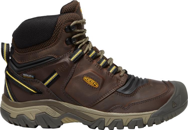 Ridge Flex Mid WP - Mens - Coffee Bean / Keen Yellow 2