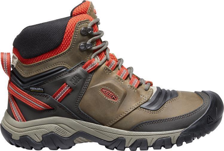Ridge Flex Mid WP - Mens - Dark Olive / Ketchup 2