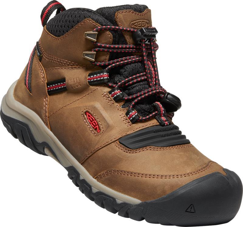 Ridge Flex Mid WP - Youth - Bison / Red Carpet 1