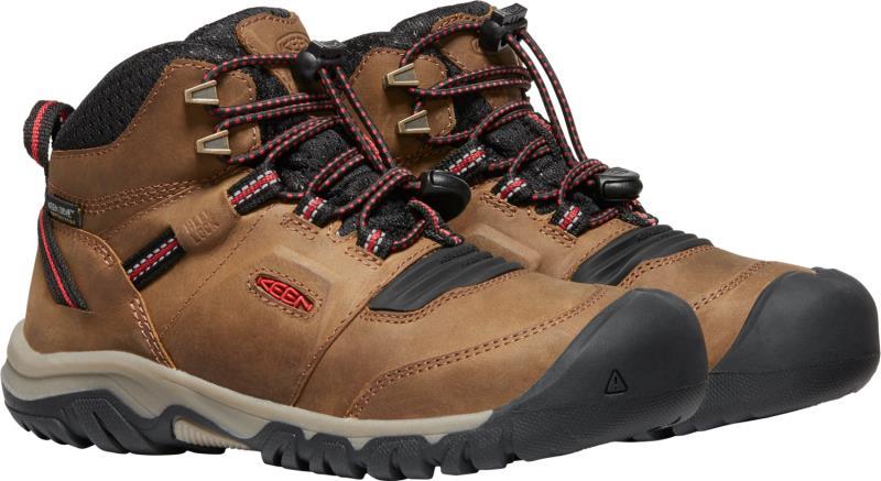 Ridge Flex Mid WP - Youth - Bison / Red Carpet 4