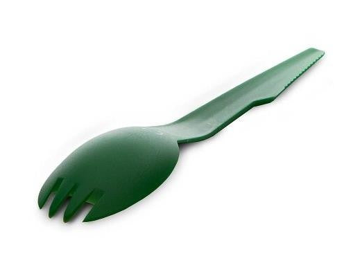 Spork - Fork, Knife + Spoon (BPA Free) - green 1