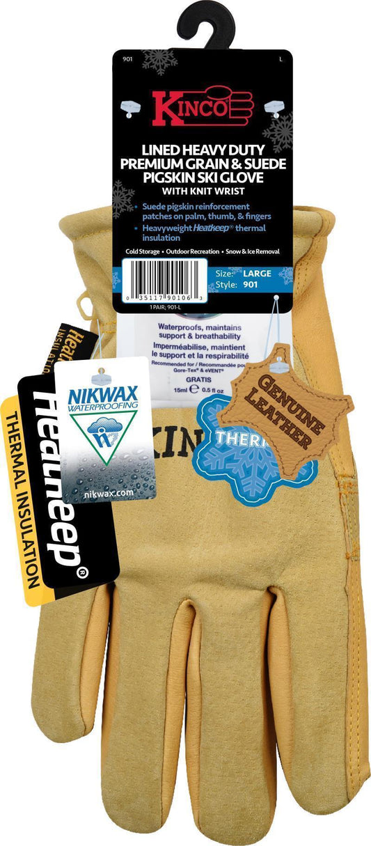 Lined Pigskin Ski Gloves - Mens - Not Applicable 1