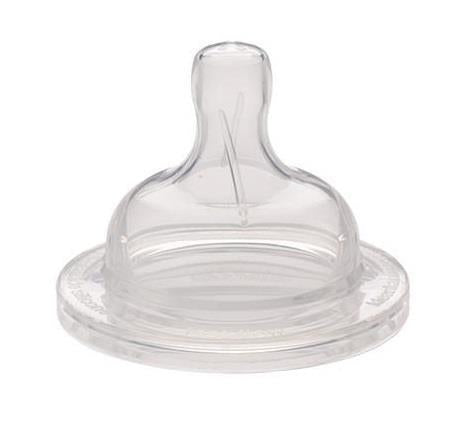 Baby Bottle Silicone Nipple - Medium Flow - clear 1