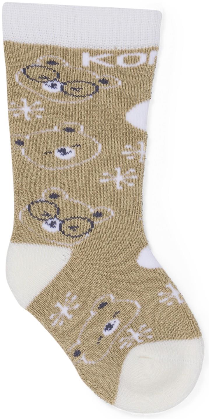 Adorable Socks - Infant - tan snuggle bear 1