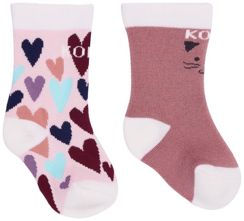 Adorable Twin Pack Socks - Infant - doodle hearts 1