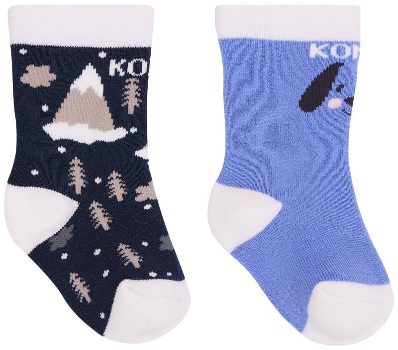 Adorable Twin Pack Socks - Infant - misty mountains 1