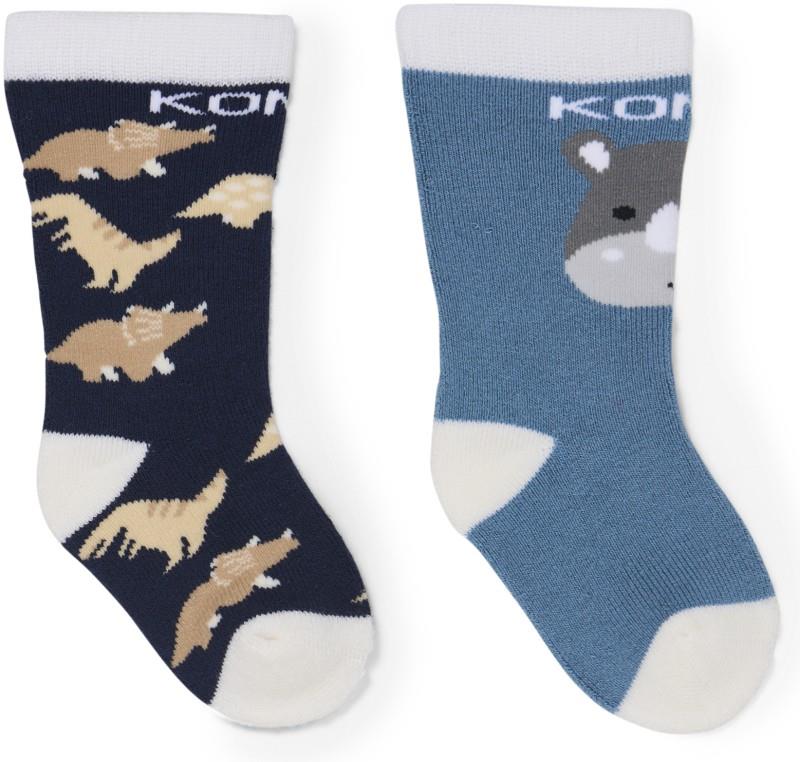 Adorable Twin Pack Socks - Infant - navy dinosaur 1