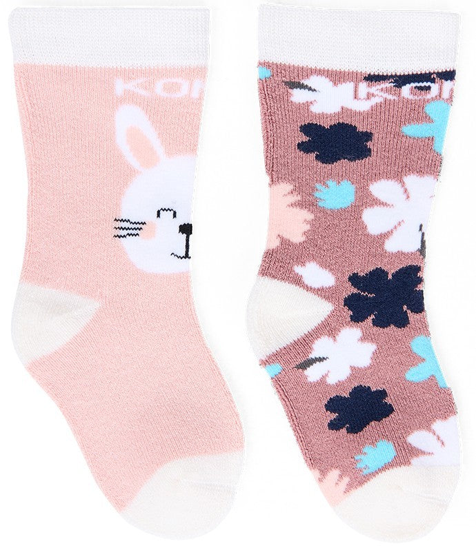 Adorable Twin Pack Socks - Infant - rose baby flowers 1