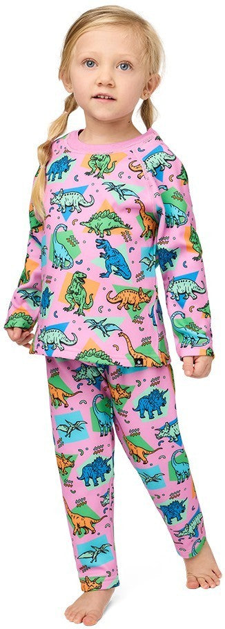 B3 Velvet Fleece Set - Children - pinky funky dino 1