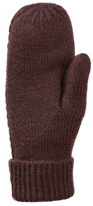 Cable Mitts - Womens - dark choco 1