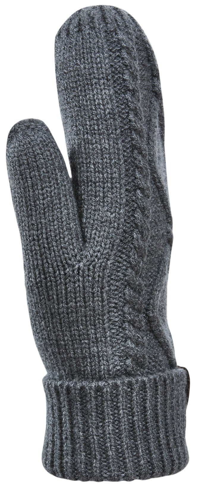 Cable Mitts - Womens - heather grey 1