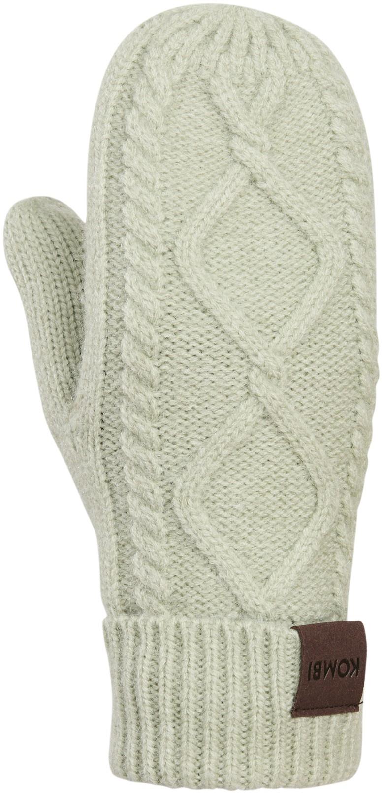 Cable Mitts - Womens - moss 1