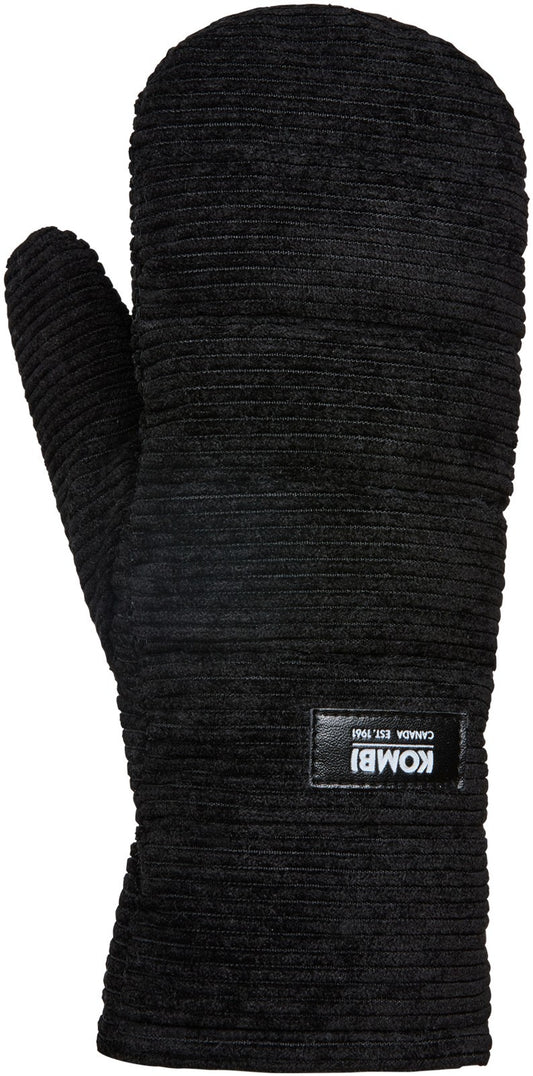 Corduroy Mitts - Womens - black 1
