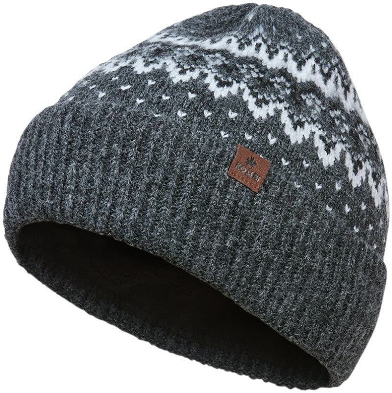 Fair Isle Beanie - asphalt 1