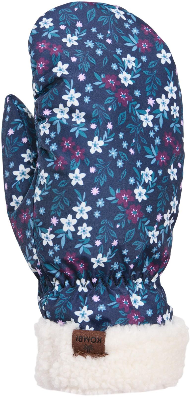 Flow Mitts - Junior - winter floral 1