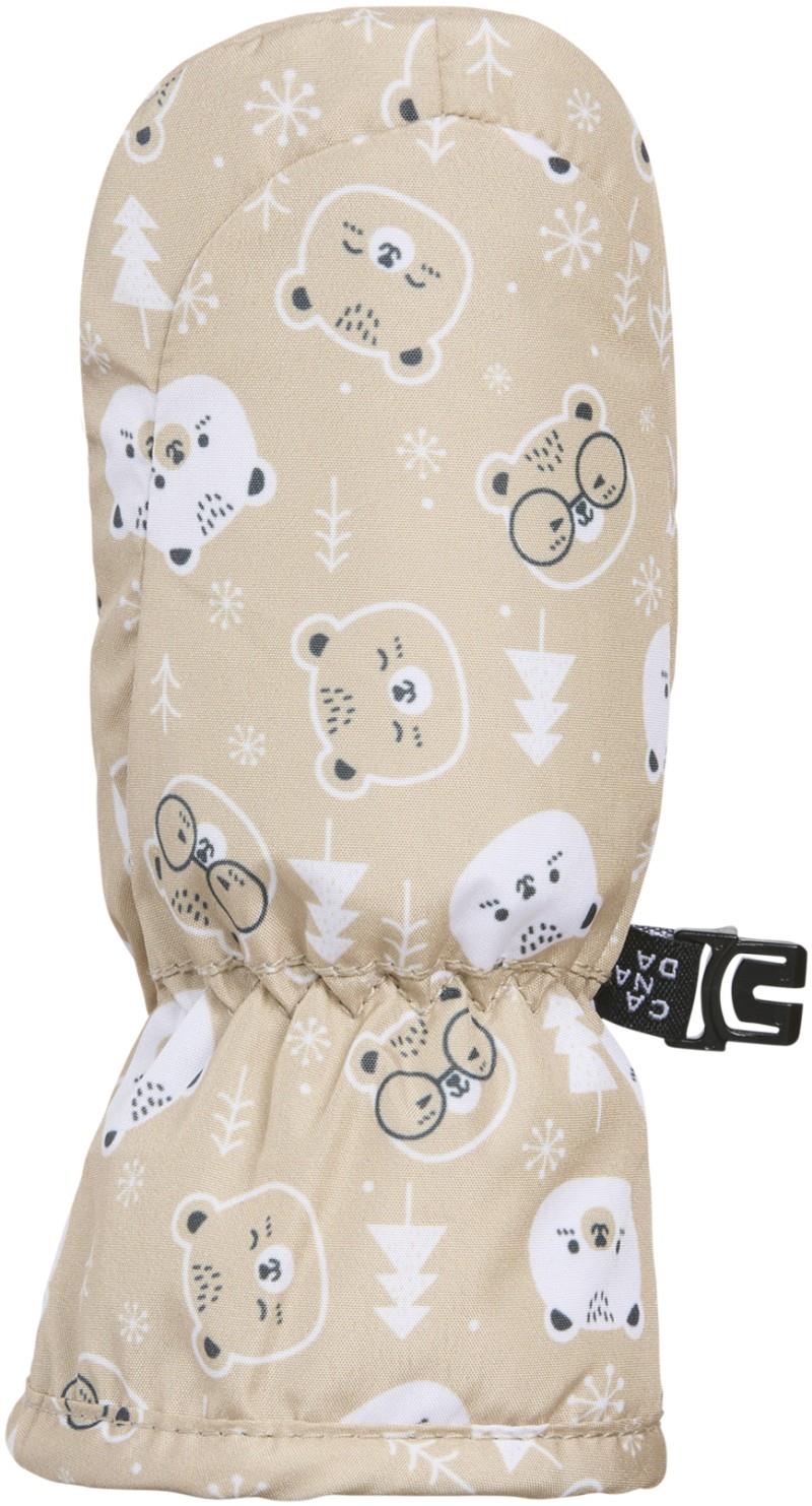 Little Hug Mitts - Infant - tan snuggle bear 1