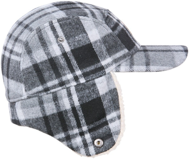 Lodger Hat - black tartan 1