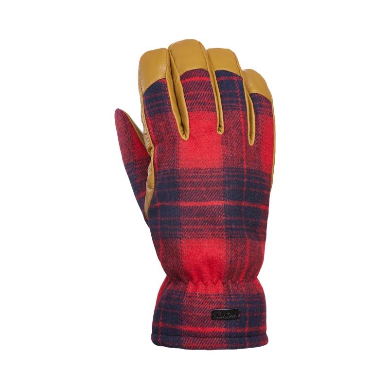 Lumberjack Gloves - Mens - maple leaf red tartan 1
