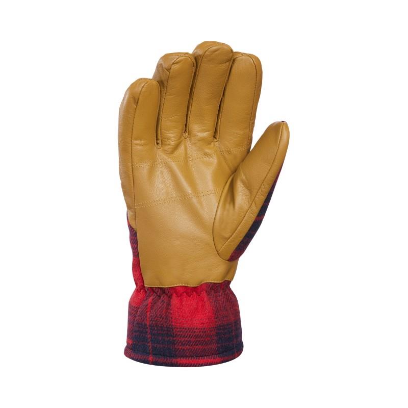 Lumberjack Gloves - Mens - maple leaf red tartan 1
