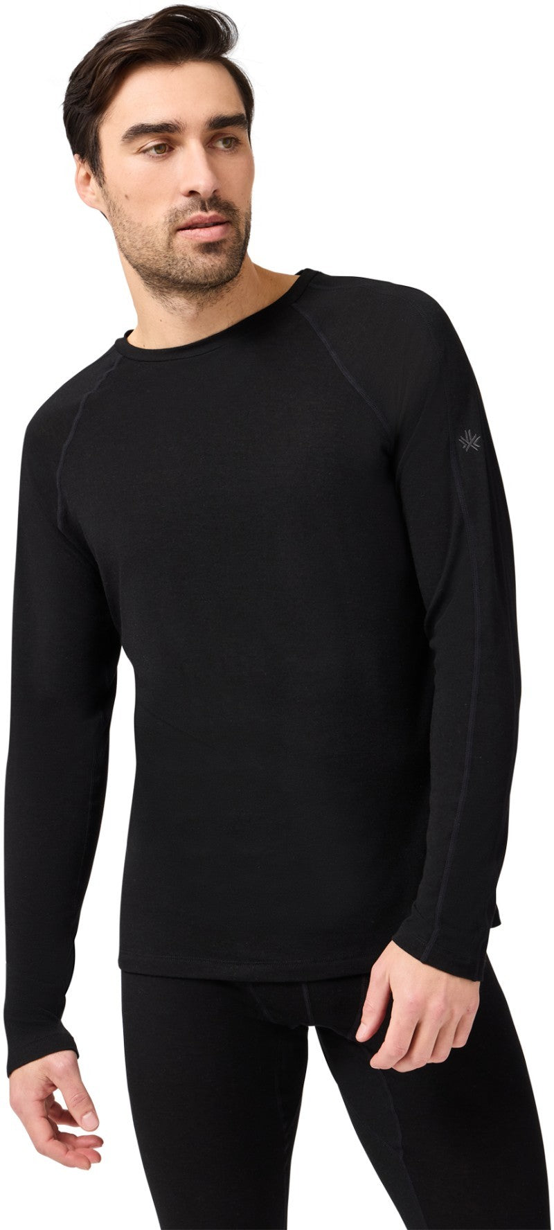 Merinomix Active Crew Top - Mens - black 1