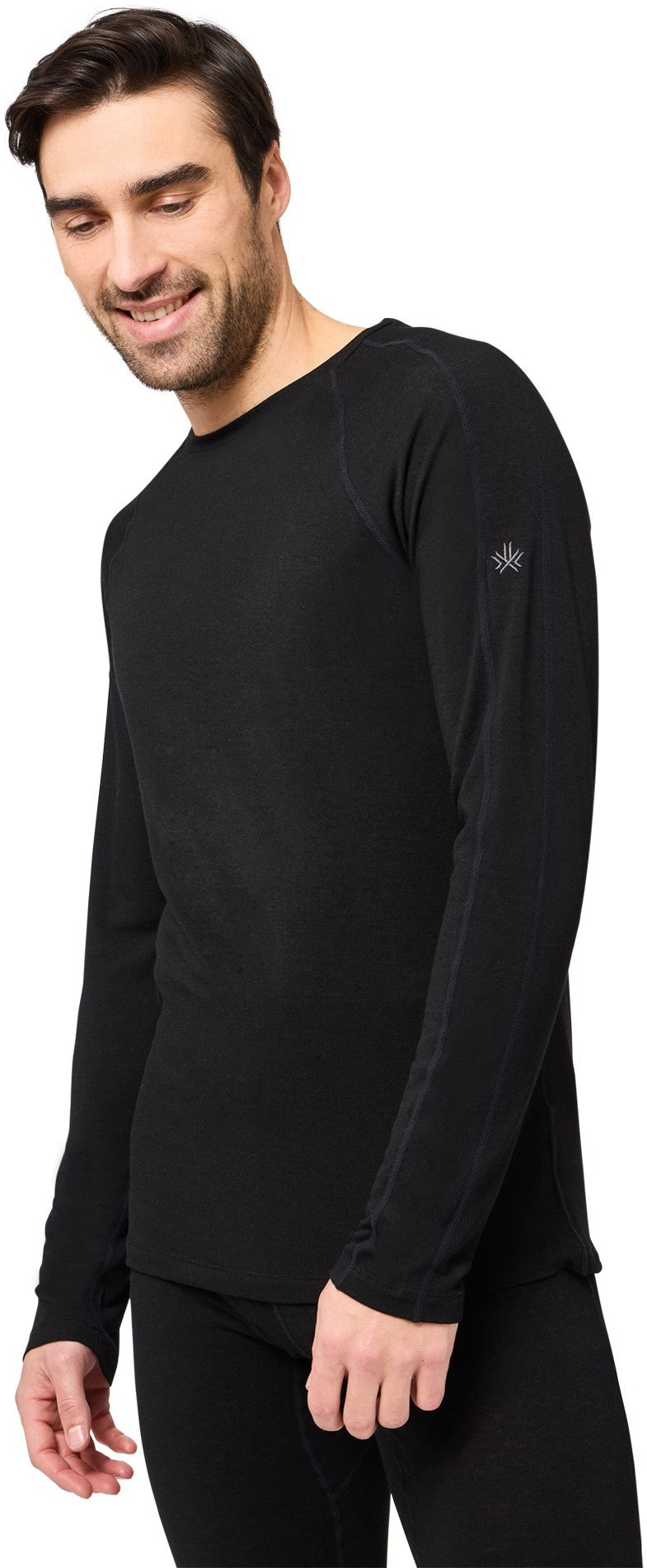 Merinomix Active Crew Top - Mens - black 1