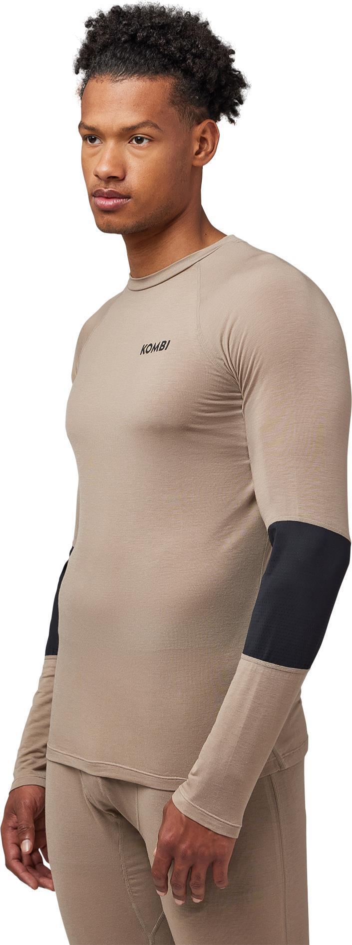Merinomix Active Crew Top - Mens - desert taupe 1