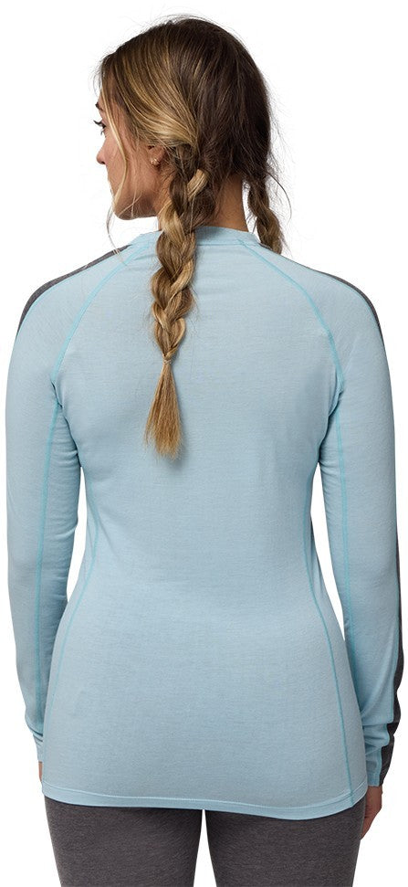 Merinomix Active Crew Top - Womens - arctic blue 1