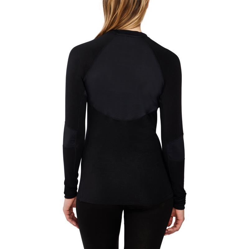Merinomix Active Crew Top - Womens - black 1