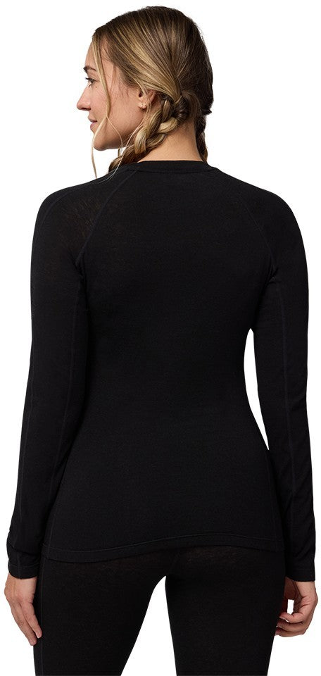 Merinomix Active Crew Top - Womens - black 1